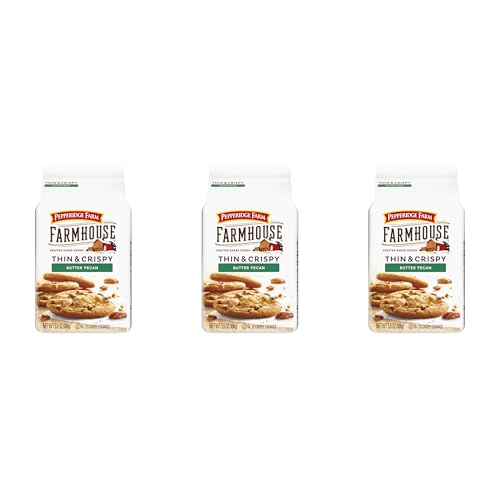 Image of Pepperidge Farm Farmhouse Thin & Crispy Butter Pecan Cookies,5.9 oz. Bag,(Pack of 3)