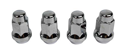 Image of MASSFX 16-Pack Durable Chrome 17mm Hex Lug Nuts, 35mm Length, & 12x1.25 Thread - Heavy Duty Replacement Lug Nuts for Golf Cart Wheels, Fits Most EZGO, Club Car & Yamaha Golf Cart Wheels