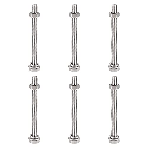 Tornillos de cabeza hexagonal M6 de acero inoxidable para montaje exterior