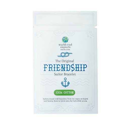 World End Imports White Cotton Sailor Knot Bracelet (Small)3