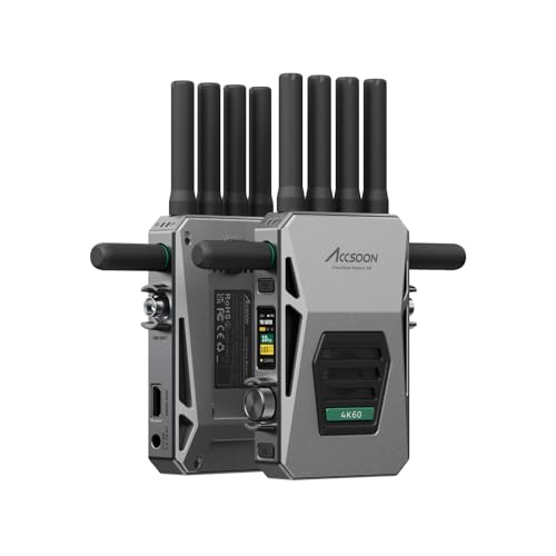 Image of Accsoon CineView Master 4K 60P /25ms Wireless HDMI /SDI Video Transmitter Receiver- Tri-Band (2.4 /5 /6GHz), iPhone /iPad Pro Monitoring with Charging,1-Wired+4-Wireless Connection, Real-time Live Stream