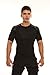 Ataviosport Men's Posture Correction High Performance Shirt - Perfect for Everyday Use and Sports (Black, Large (165-190lb))