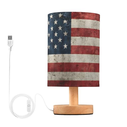 USB Patriotic Table Lamp with Flag Print