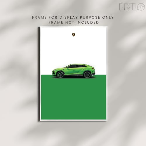 Image of Live Mad Live Crazy Lamborghini Urus Portrait Single Wall Paper Poster, A3 Size, 16.5L X 11.7W Inches Unframed Art Prints - Home, Bedroom, Living Room & Decor - Aesthetic, Matt Finish, Frame Not Included