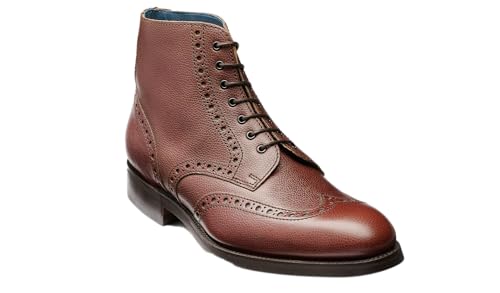 BARKER Butcher - Botas de tobillo prémium para hombre, Grano marrón, 41 1/3 EU