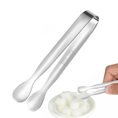 Pinze per dolci - Pinze per feste in acciaio inox, Pinze per dolci eleganti | Pinze per servire portatili da 11 x 1,7 cm, mini pinze resistenti per servire cibo, cubetti di ghiaccio e fru