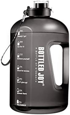 GHONLZIN Water Bottle, 2.5 L Fitness Sports Water Bottle with Time Marker Tracker for Measuring Daily Water Intake 100% BPA-Free for Athletic,Excerise