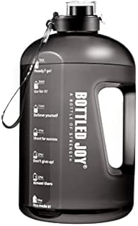 GHONLZIN Water Bottle, 2.5 L Fitness Sports Water Bottle with Time Marker Tracker for Measuring Daily Water Intake 100% BPA-Free for Athletic,Excerise