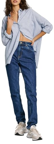 Pepe Jeans Para Mujer. PL204591CU0 Jeans Tapered Hw Azul (31/30), Casual, AlgodóN, Denim, Sostenible-image