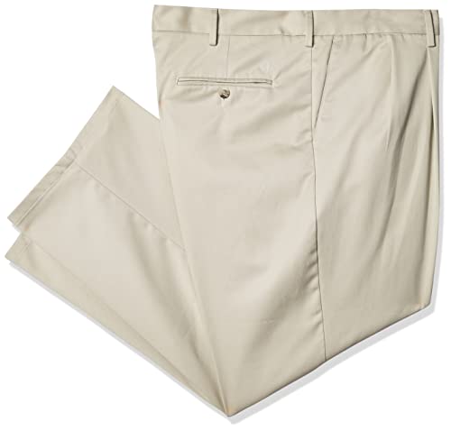 Dockers Men's Refined No Wrinkles Khaki Classic Pleat Pant