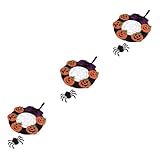 PRETYZOOM 3 Piezas de Calabaza Coronas para Puerta de Entrada decoración de Halloween hallowen xuxes Halloween Guirnalda Halloween Decoracion de Halloween Colgando de la Puerta
