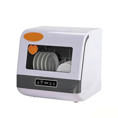 MObyat Lavavajillas Portátil De Sobremesa, 36 litros, con Cesta para Platos Portátil, 4 Tipos De Programas, Rociador De Alta Velocidad Giratorio De 360°, Limpieza a Alta Temperatura