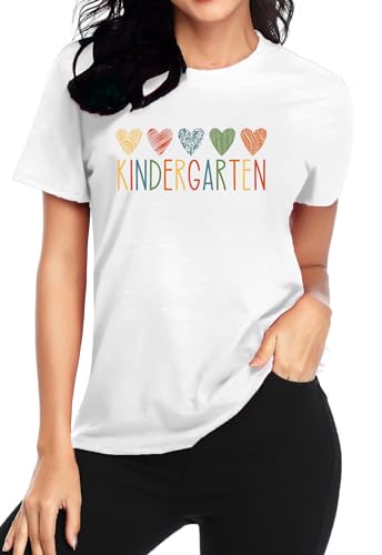 Kindergarten Shirt for Women Preschool Heart Tshirt Kindergarten Teacher Shirts Preschool Teacher Tee3
