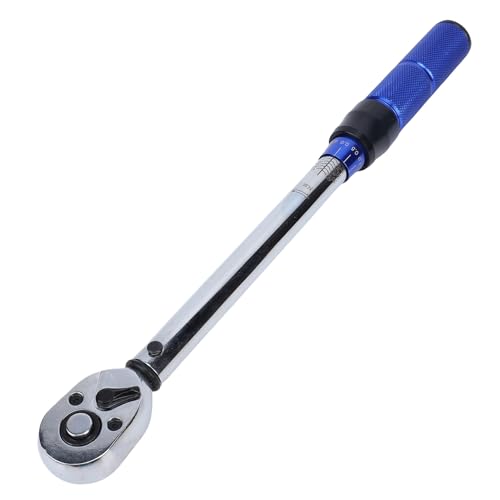Hamwesh Llave Dinamométrica, 5-60 Nm ±3% de Precisión 72 Dientes Bidireccional Ajustable Llave Dinamométrica de 3/8 Pulgadas con Respuesta de de Sonido Oscilante de 5° para Bicicleta Motocicleta