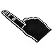 PATIKIL Giant Foam Finger 18 Inch, EVA Number 1 DIY Blank Foam Hand Cheerleading Vibrant Color for Celebration Pom Poms Sports Events Spirit Games Party, Black