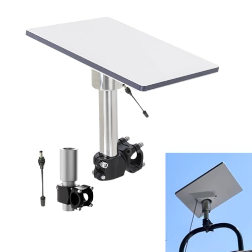 Starlink Mini Pole Mount - Universal RV Ladder/Roof Rack/Yacht Railing Mount (0.8'-1' Pipes) - Horizontal Clamp with 6' Quick-Release Cable for Camper, Boat