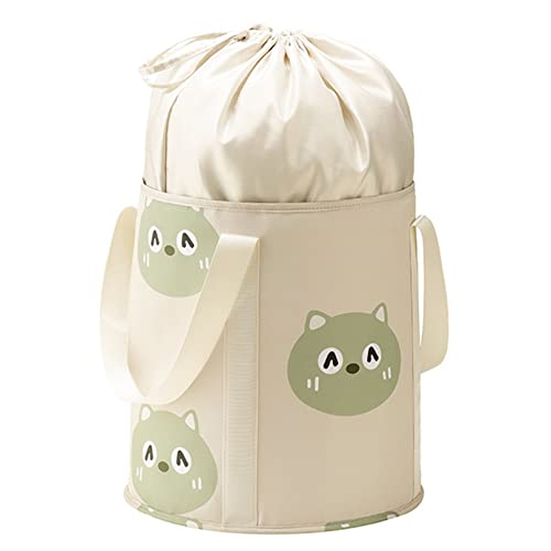 Bolsa portátil para baño de pies con asas beige miniatura 1
