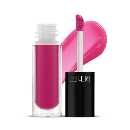Image of RENEE Hot Lips Pink Lip Gloss | Hydrating Formula | Ultra, Long Lasting Shine | Instant Plumness & Nourished Finish l Lightweight | Non-Sticky | Enriched with Vitamin E l 4.5 ml