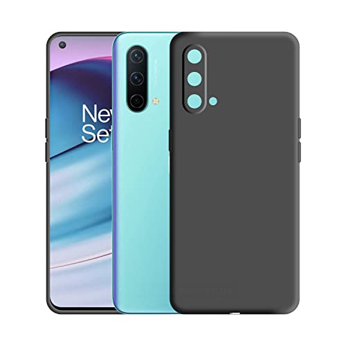 Image of Case Creation Liquid TPU Silicone Cover for Oneplus NORD CE Soft Case,Anti-Dirty Slim Case Frosted Matte Cute Candy TPU Raised Bezel (Splash of Color) Back Case Cover for Oneplus NORD CE -Black