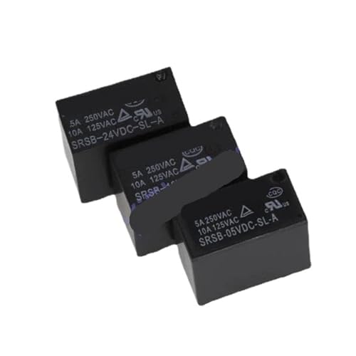 Relais SRSB-05VDC-SL-A 5V 4 broches pour circuits imprimés, lot de 5 pièces