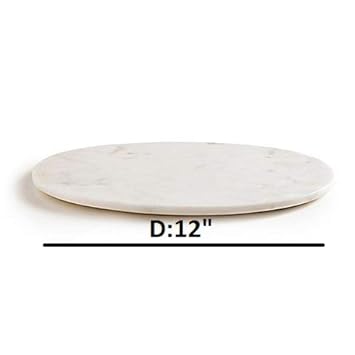 RM 12inch White Marble Tray Plat12 Bathroom Accessory by Rameshwaram Marble®