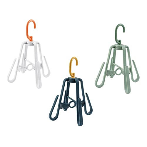 Happyyami 3Pcs Shoes Drying Rack Windproof Organizer with Insole Clips Space Saving Hanger for Balcony Home Use Versatile Shoe Holder with Hooks