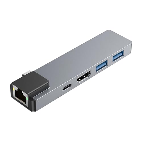 Hub USB C en aluminium élégant avec sortie HDTV haute fidélité et alimentation 100W