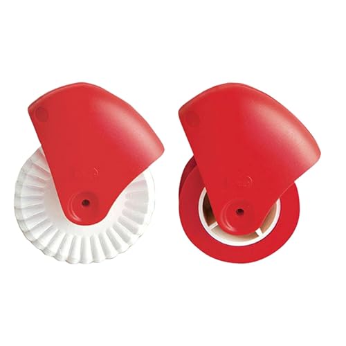 Pastry Wheel Decorator and Cutter Set of 2, Crinkle Cutter Roller Pie Top Cutter, Lattice Pie Top Dough Cutter, Lattice Cutter Pastry Tool, Pastry Pie Decoration Cutter