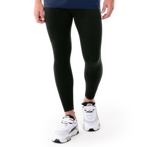 Calça Legging Masculina Fitness Sem Costura, Alta Elasticidade, Poliamida e Elastano (BR, Alfa, M, R