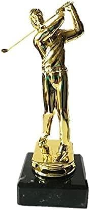 Golf Male Golf with black marble base Trophy Award 160mm Free Engraving (CL 1)