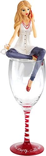 H2Z tableware Hiccup Wine-1-1 Girl in Glass, 12-3/4", Multicolor image 5