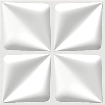 StylishWalls 3D Wall Panels I 3D Wall Tiles for Home Decor Office I Embossed and Paintable I White Blooming Flower I Panel Size 20