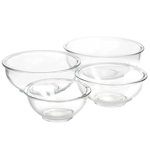 Martha stewart glass nesting bowl set 4 piece  urban country home decor