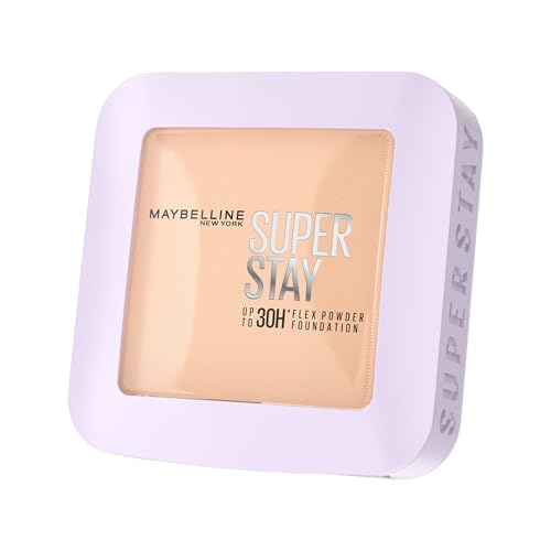 Image of Maybelline New York Super Stay Flex Powder Foundation, 110 | Full Coverage, 30H Wear, Oil-Control, Transfer Proof