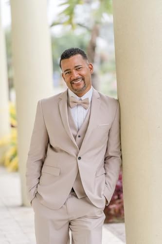 3 Piece Suits for Men Slim Fit Solid Prom Mens Suit Classic Fit Wedding Groom Suit One Button Jacket Vest Pants2