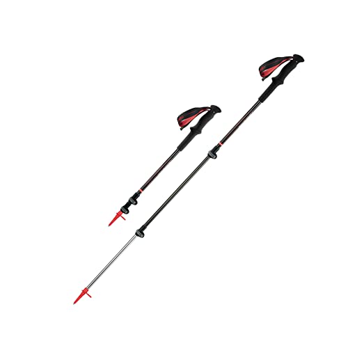 Naturehike Ultralight Adjustable Travel Trekking Hiking Poles Portable Durable Aluminum And Carbon Telescopic Trekking Poles For Walking,Camp,Mountain,For Man And Women With Soft Hand Strap (Black) #TOP28