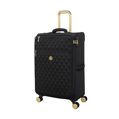 It Luggage Glimmering 28' Softside Checked 8 Wheel Expandable Spinner, Black
