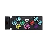 電動ドラムキット ドラムパッド9個 スピーカー2個付き ロールアップ電子ドラムキット練習、初心者に最適