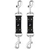 DEYACE Dog Collar Safety Clip, 2 Pack Waterproof Heavy Backup for Prong Collar, Dog Harness Collar Leash Connector 8-Inches, Black