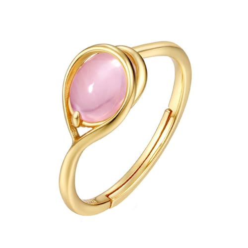 Bague Goutte Rose KnSam : Bijou Ajustable Doré pour Sublimer Vos Tenues