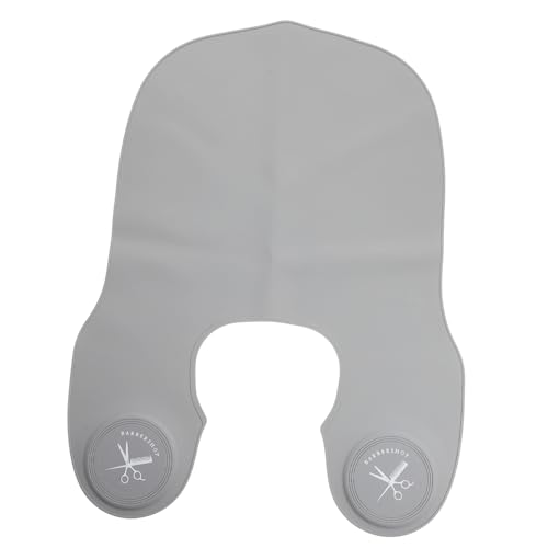 Healvian mantón de silicona de peluquería maquinilla de afeitar facial desplumador pre maquillaje maquilhagem cuello de corte capa de corte de pelo de silicona gel de sílice Grey