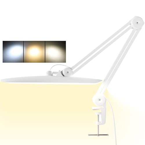 gelpal 3000 Lumens Adjustable LED Desk Lamp & Task Lamp - Bright, Dimmable Lighting for Office, Crafts, Nails &Salon with Clamp (CCT, White) by gelpal - Used condition - US$69.69