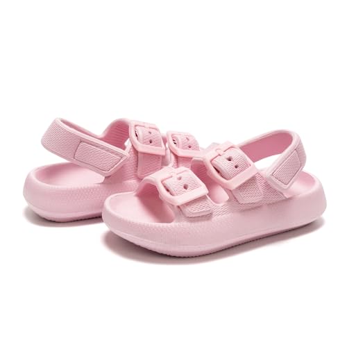 Image of FUNKYMONKEY Pillow Slippers for Boys and Girls Adjustable Double Buckle Unisex-Child EVA Flat Sandals
