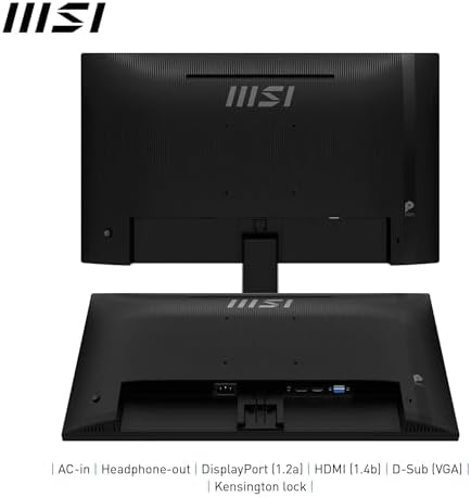 MSI 23.8" PRO MP242A E2, Kurumsal Monitör, FHD, 16:9 Flat, IPS, 120HZ, 1ms, Adaptive-Sync - Görsel 6