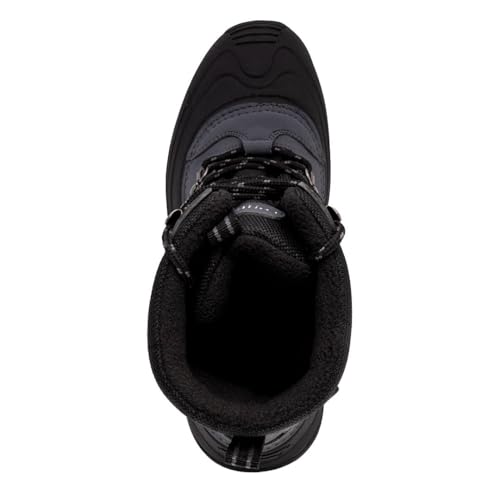 LONDON FOG Breckenridge Waterproof Mens Winter Boots - Leather Insulated Mens Snow Boots - Grey, Black or Brown - Men Medium or Extra Wide Widths Size 7 to 154