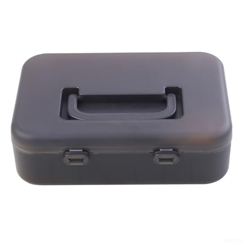 Caja de aparejos de pesca de doble capa con acabado esmerilado, caja de almacenamiento de engranajes de plástico de 20 x 5.4 x 2.4 pulgadas para señuelos, ganchos y accesorios, ligera y dura
