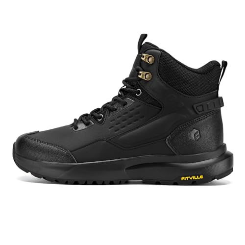 FitVille Wide Mens Boots, Orthopedic Men's Hiking Boots Extra Wide Shock-Absorbing Outdoor Trekking Backpack Shoes for Men, Arch Support for Plantar Fasciitis, Flat Foot, Bunion - Image 4