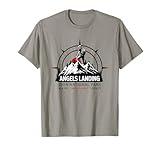 Angels Landing Trail Utah Hiker Compass Emblem T-Shirt