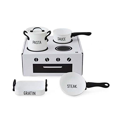 Preisvergleich Produktbild Design Letters - Cooking Class - Kinder-Küchenset - Kochtöpfe - Spielzeugküche - 4-teilig