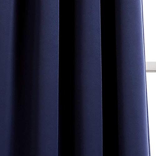 Lush Decor Insulated Grommet Blackout Window Curtain Panel Pair, Polyester, Navy, 52" W x 108" L, W 52" x L 108" (2 Panels) - Image 3